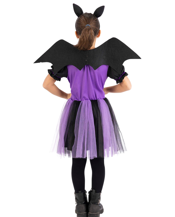 Costume pipistrellina con ali e cerchietto in busta c/gancio