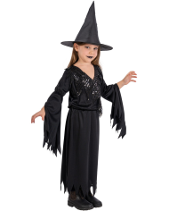 Black witch costume in bag w/hook