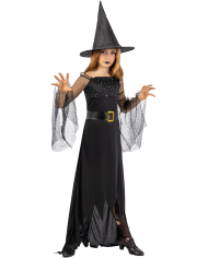 Witch costume w/hat and belt in bag w/hook