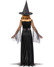 Witch costume w/hat and belt in bag w/hook