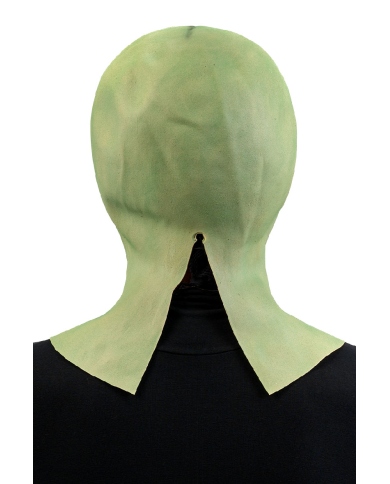Alien-Maske grün aus Latex mit Aufhänger