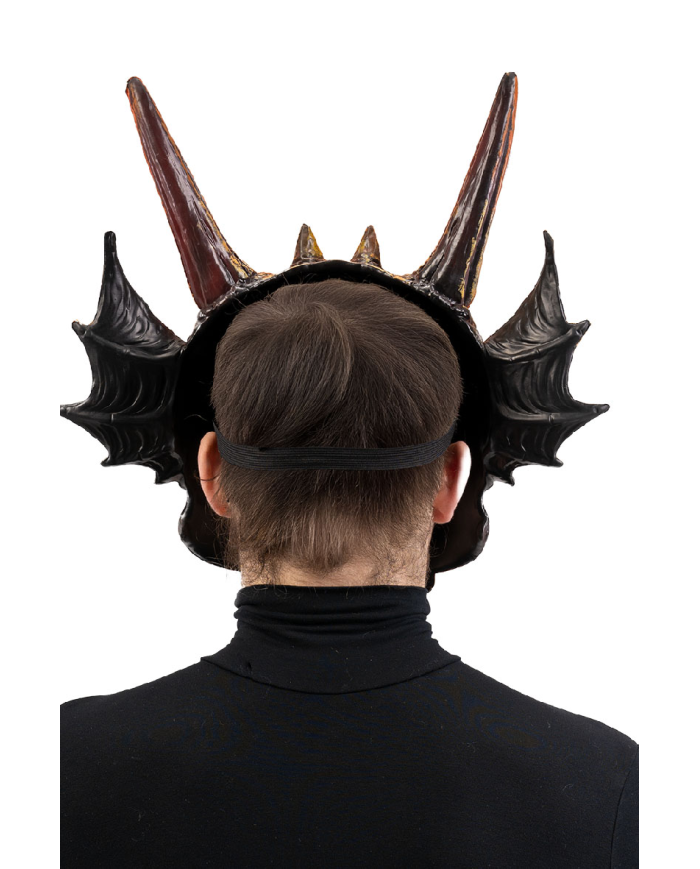 Masque dragon géant en mousse EVA avec étiquette cartonnée pliée