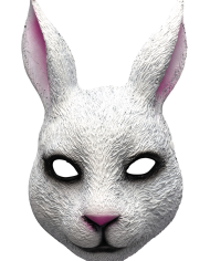 Masque lapin en mousse EVA avec étiquette cartonnée pliée