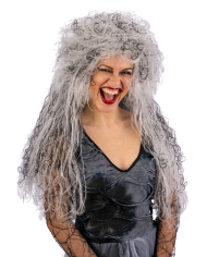 Grey witch wig in box