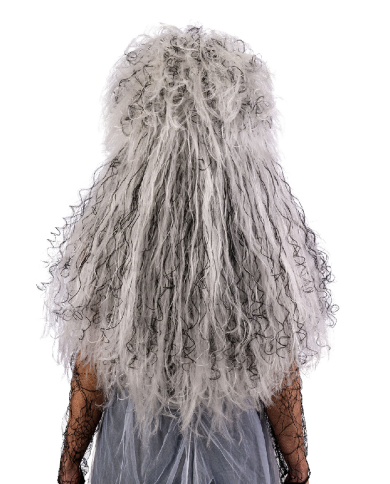 Grey witch wig in box