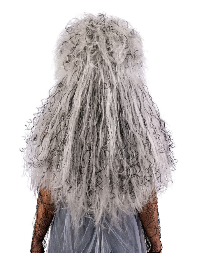 Grey witch wig in box