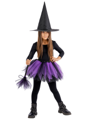 Children witch set (skirt,hat, bromm l.cm.33) in pbh