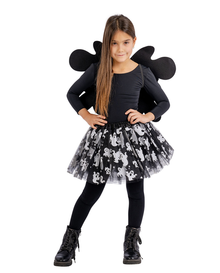 Set fantasmino bimba (gonna, ali h.41x55 cm. ca) in busta con cavallotto