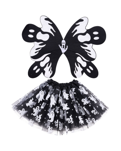 Set fantasmino bimba (gonna, ali h.41x55 cm. ca) in busta con cavallotto