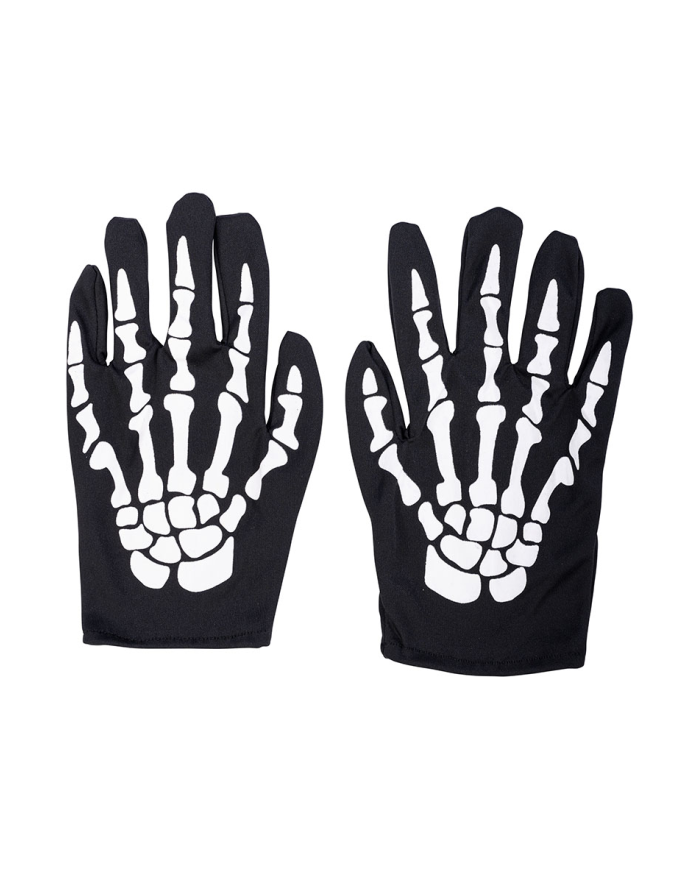 Skelett-Set für Kinder (Umhang, Maske, Handschuhe, Sense) in Beutel mit Haken