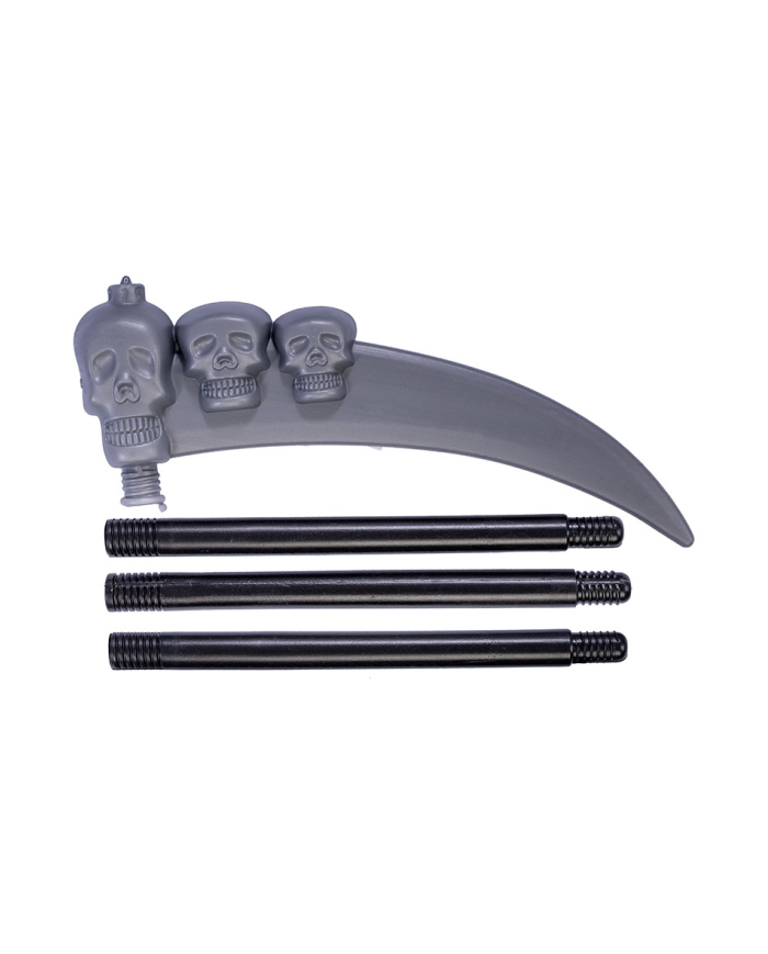 Skelett-Set für Kinder (Umhang, Maske, Handschuhe, Sense) in Beutel mit Haken