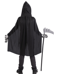 Set scheletro bimbo (mantello, maschera, guanti, falce)  in busta con gancio