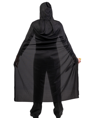 Ensemble déguisement fantôme pour adulte (cape avec capuche l. env. 130 cm, masque, couteau) dans un sachet avec crochet