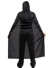 Kit de fantasma para adulto (capa con capucha de unos 130 cm de longitud, máscara, cuchillo) en bolsa con percha