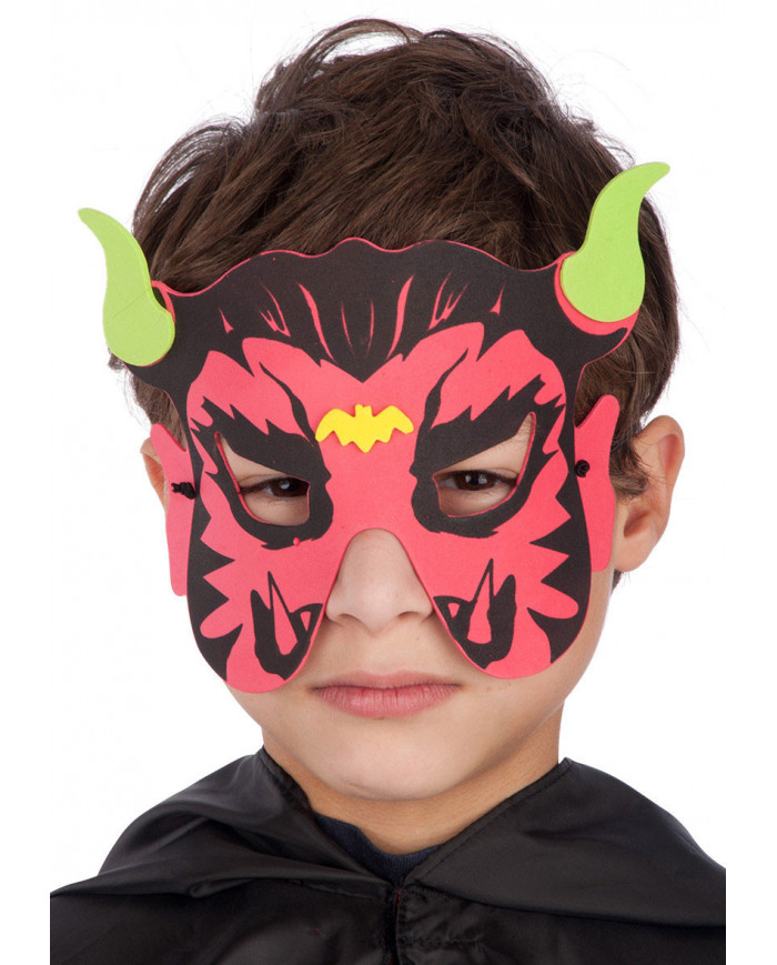 Eva chinless mask for children. A colorful demon useful for