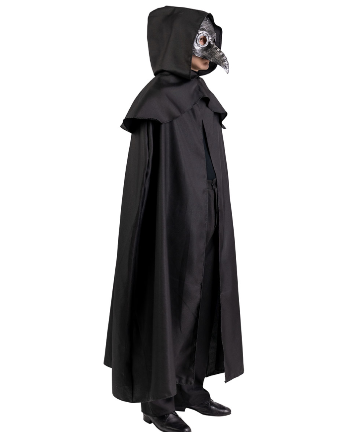 Set medico della peste adulto (mantello l.cm.130 ca. e maschera) in busta c/gancio