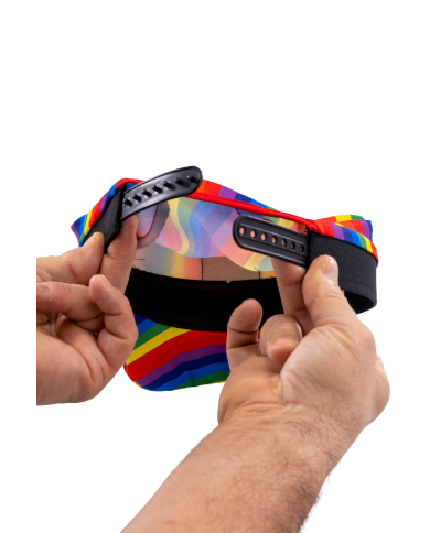 Gorra de capitán arco iris de tela con etiqueta colgante/etiqueta adhesiva
