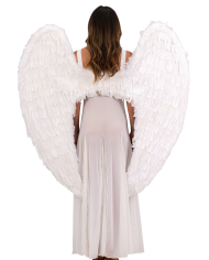 Ailes blanches en plumes h. env. 120x120 cm dans un sachet