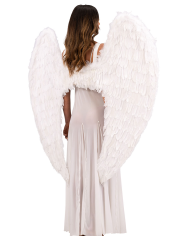 Ailes blanches en plumes h. env. 120x120 cm dans un sachet