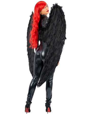 Black feather wings h.cm. 120x120 in bag