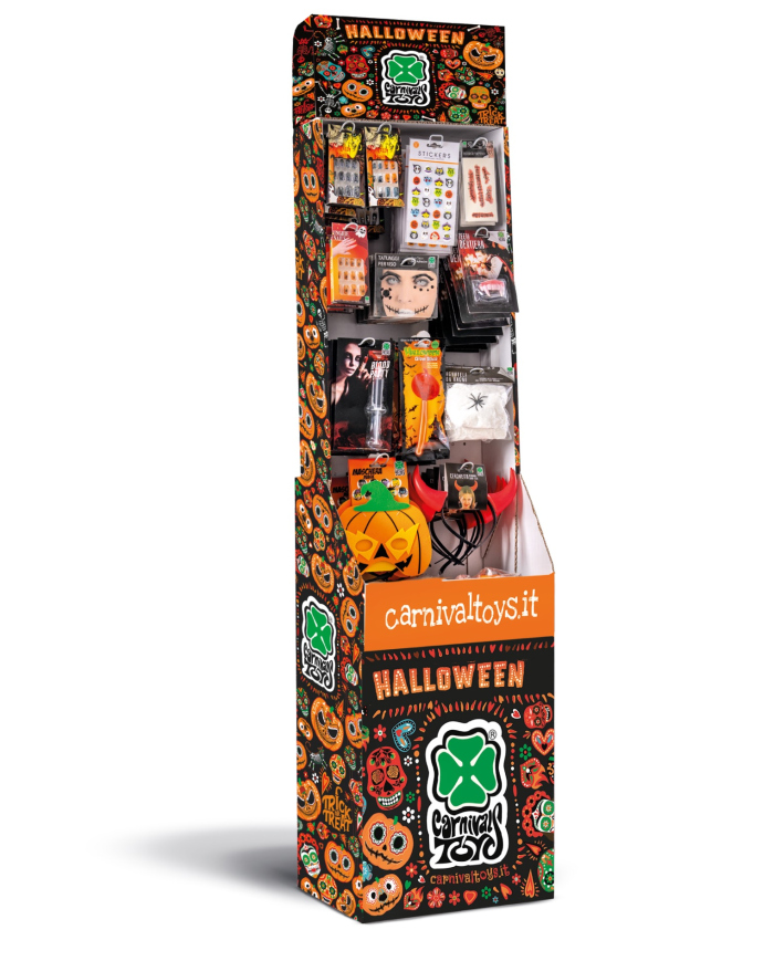 ACCESSORI HALLOWEEN (PZ.112) IN ESPOSITORE H.CM.165XL.40XP.30 CA.