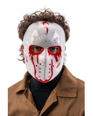 Bloody plastic hockey mask w/header