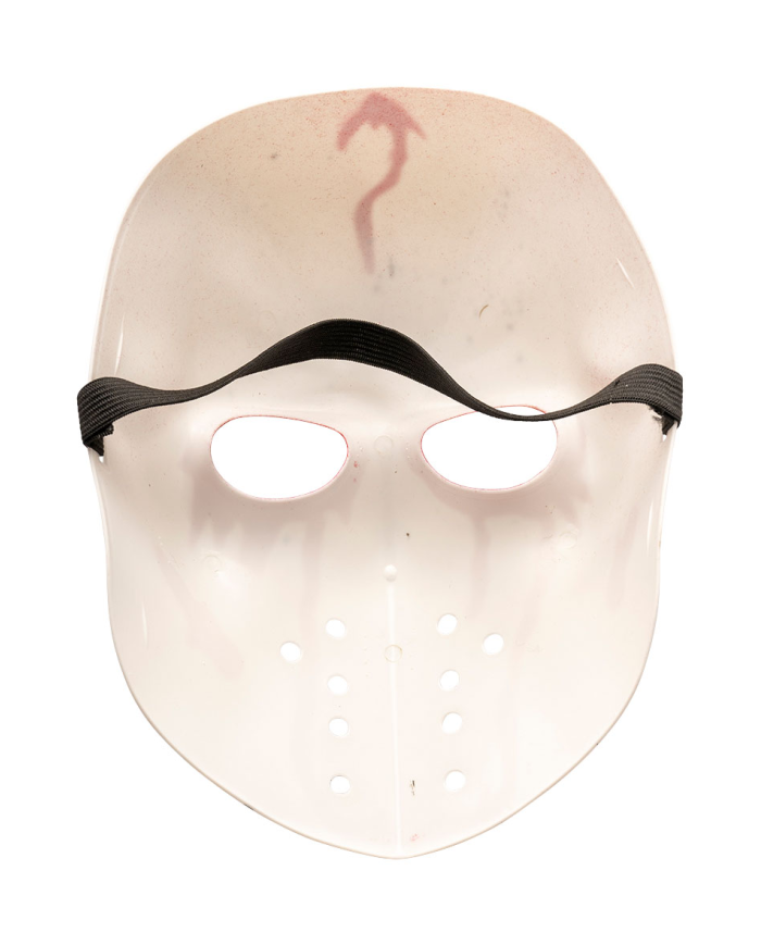 Bloody plastic hockey mask w/header