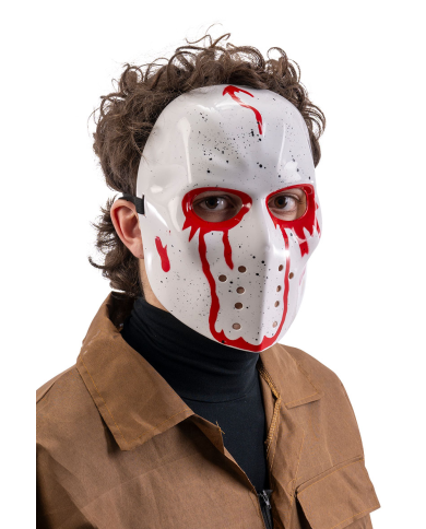 Bloody plastic hockey mask w/header