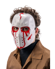 Bloody plastic hockey mask w/header