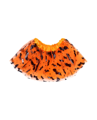 Tutu orange fille à imprimé chauve-souris l. env. 30 cm TU dans un sachet avec étiquette ferme-sachet