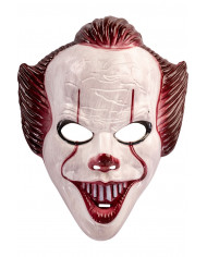 Maschera da clown cattivo, in plastica rigida, adatta per