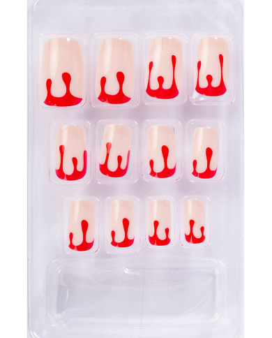 Adhesive bloody nails in box
