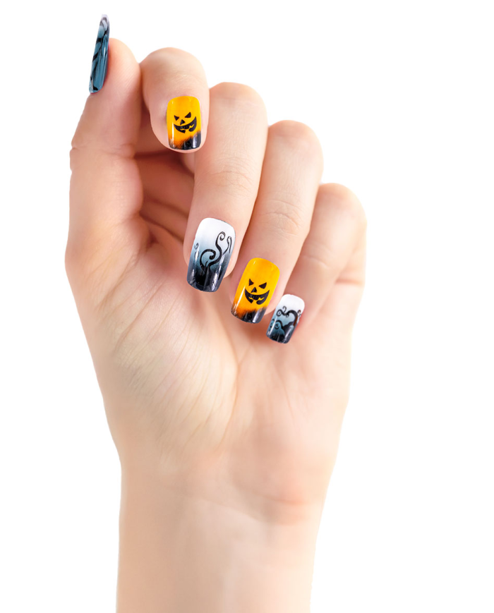 Adhesive halloween nails in box