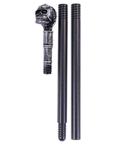 Bastone smontabile con pomello teschio  l.cm.85 ca. cartellino/etichetta
