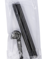 Zerlegbarer Stock mit Totenkopfknauf L. ca. 85 cm Pappschild/Etikett