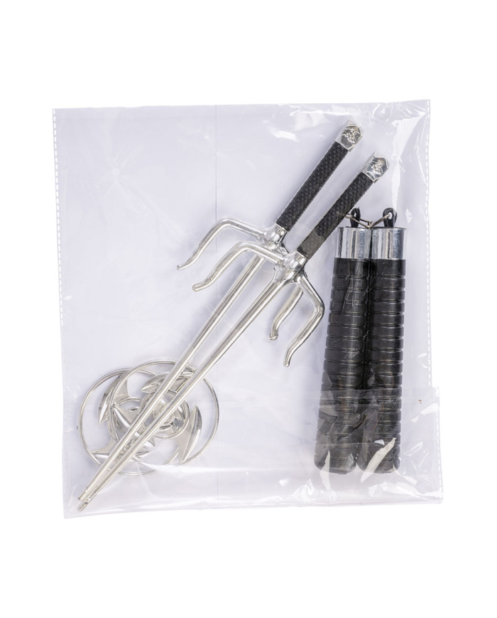 Armas ninja (5 pzas.) en bolsa con solapa de cartón