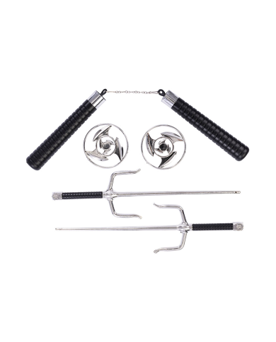 Armas ninja (5 pzas.) en bolsa con solapa de cartón