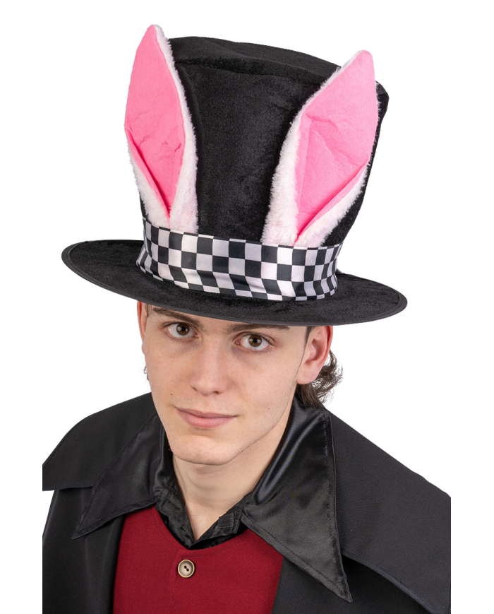 Fabric rabbit ears hat h.cm. 20 with hangtag/label