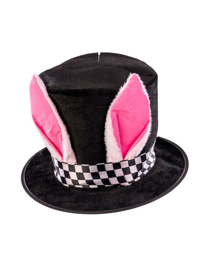 Sombrero con orejas de conejo de tela de unos 20 cm con etiqueta colgante/etiqueta adhesiva