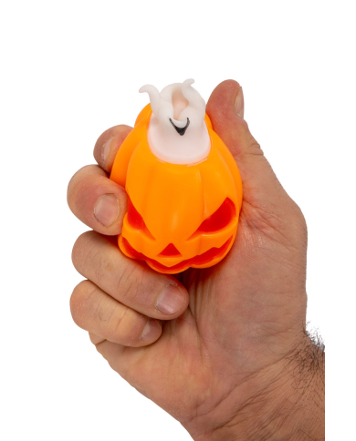 Anti-Stress-Kürbis aus Gummi Durchm. ca. 7 cm versch. Mod. in Aussteller