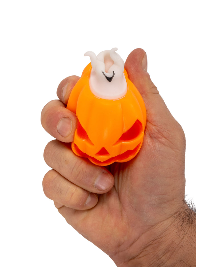 Zucca antistress in gomma diam.cm.7 ca. mod.ass. in espositore