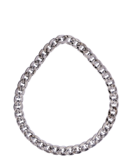 Collana argento in plastica con cavallotto