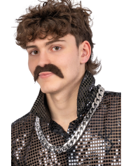 Silberfarbene Halskette aus Kunststoff mit Aufhänger