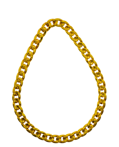 Collana oro in plastica con cavallotto