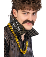 Goldfarbene Halskette aus Kunststoff mit Aufhänger