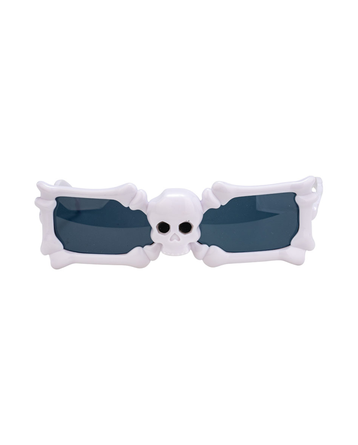 Gafas de Halloween con huesos de esqueleto sobre cartoncillo