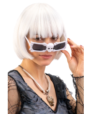 Lunettes Halloween avec os de squelette sur papier cartonné