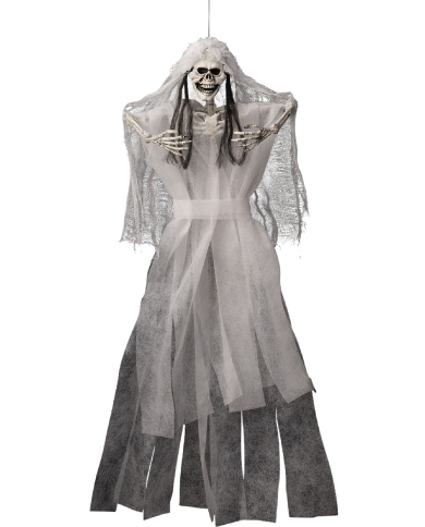 Braut-Skelett zum Aufhängen, H. ca. 60 cm mit Pappschild/Etikett