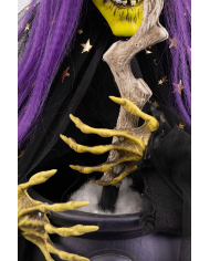 Witch w/cauldron h.cm.60 w/lights, sound and movements (batt. not incl.) with hangtag/label
