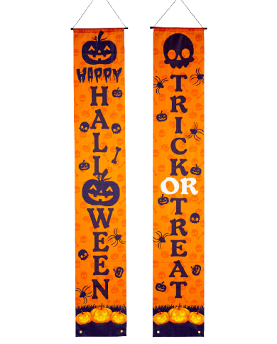 2 happy Halloween banners h. 180 x l.cm. 30, in pbh